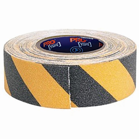 PROCHOICE NON SLIP HAZARD TAPE YELLOW &amp; BLACK. 18M X 50MM